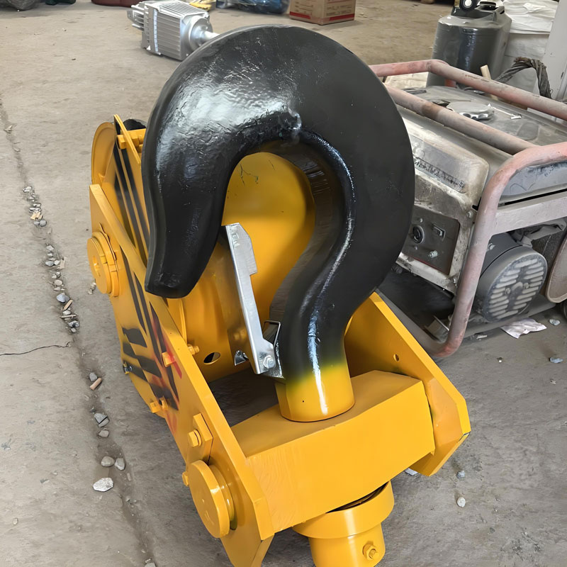 Rotating crane hook with swivel