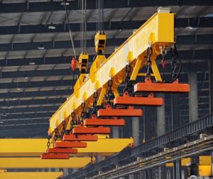 Electromagnetic crane hook system