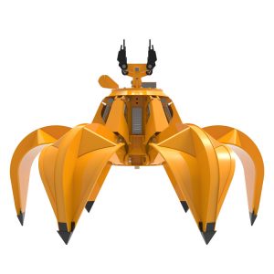 Crane electro-hydraulic grab