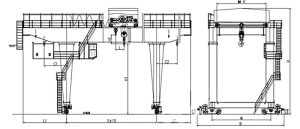 Double girder gantry crane structure diagram