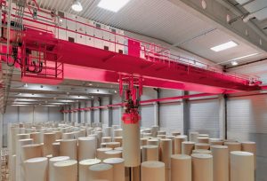 crane spreader for paper mill