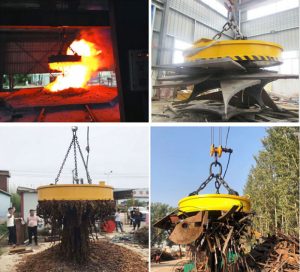 Circular Electromagnetic Lifting Magnets