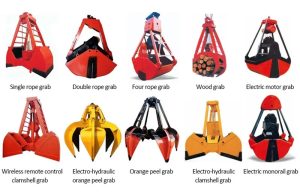 Crane electro-hydraulic grab