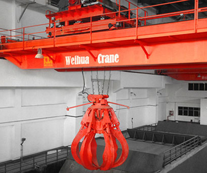 Crane electro-hydraulic grab