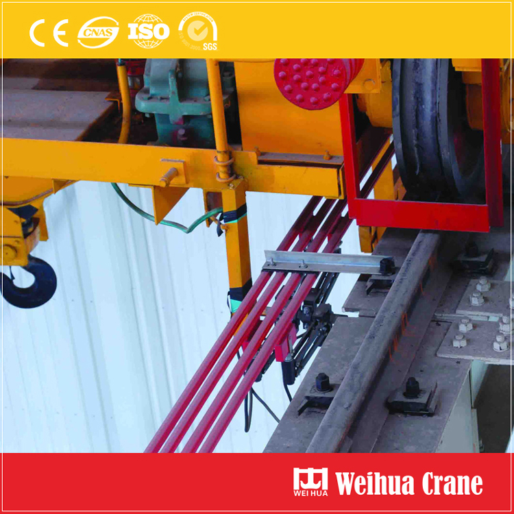 Insulated crane conductor rail