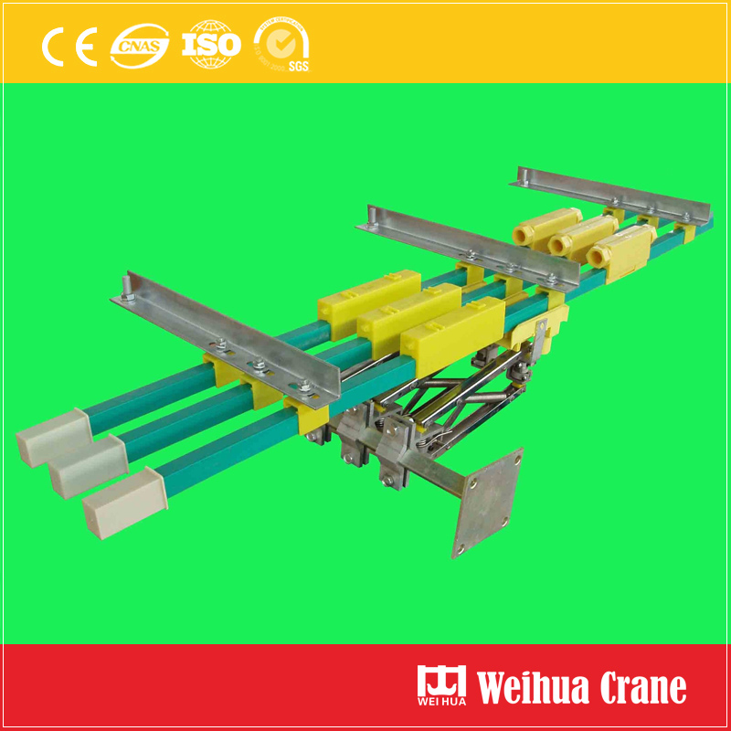 Insulated crane conductor rail