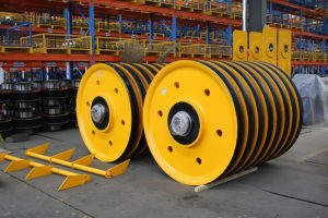 Crane wire rope pulley