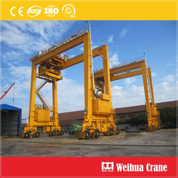 80 Tons rubber-tyred gantry cranes