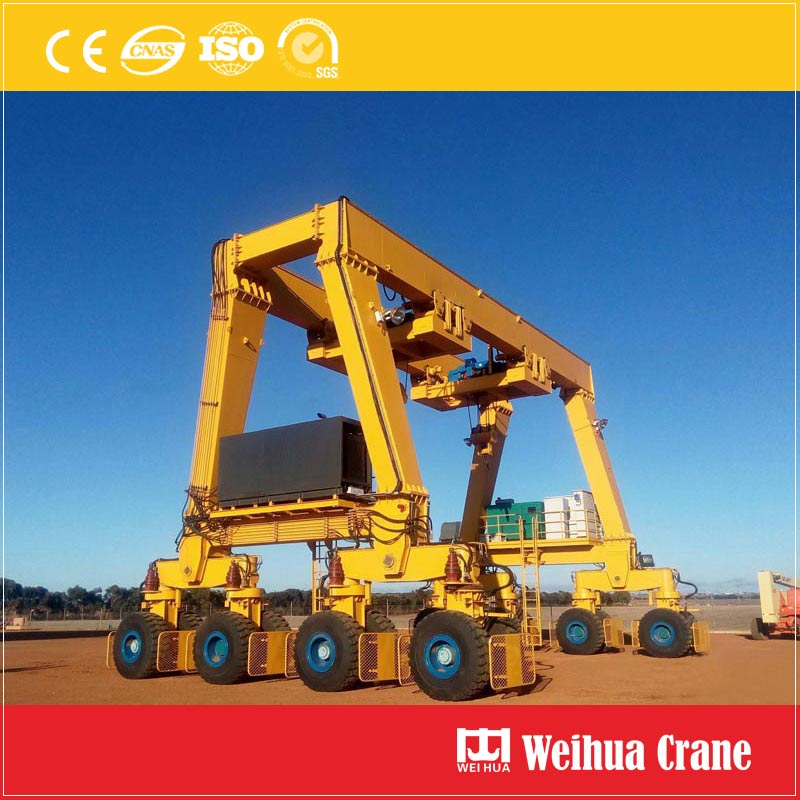 80 Tons rubber-tyred gantry cranes