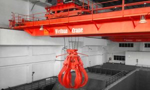 double girder overhead crane with grab