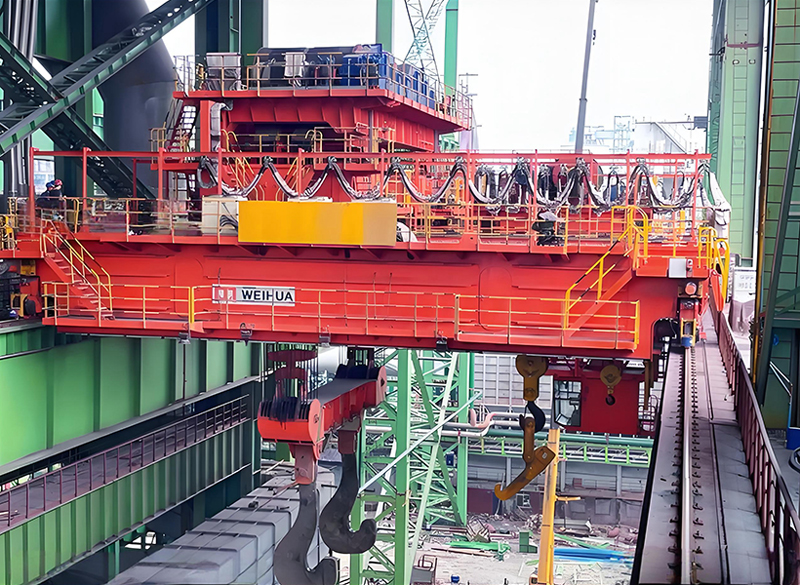 Metallurgical Double Girder Overhead Crane for Molten Metal Lifting in Foundry