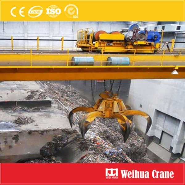 double girder overhead crane with grab