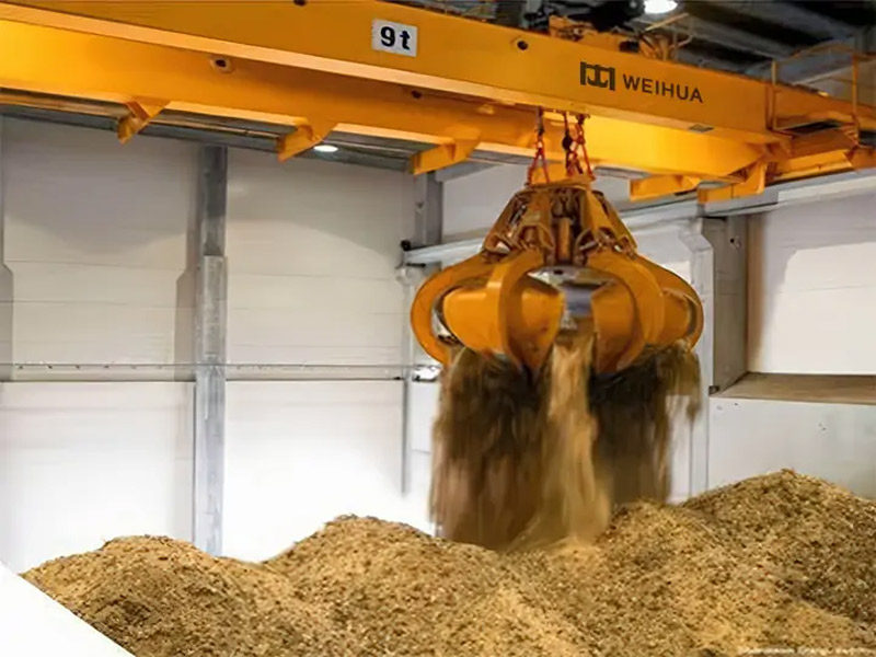 double girder overhead crane with grab