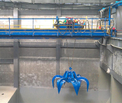 garbage grab bucket overhead crane