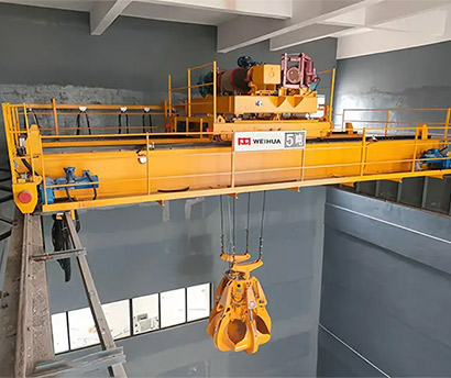 double girder overhead crane with grab