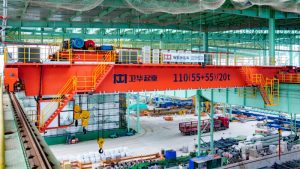 Weihua 110t ultra-high temperature slab handling crane