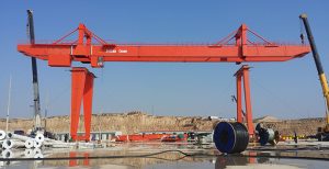 80 Ton Gantry Crane For Concrete Precast Beams