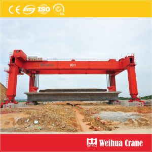 80 Tons Gantry Crane for Lifting Precast Concrete Beams