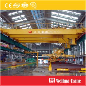 double girder overhead crane with electromagnet