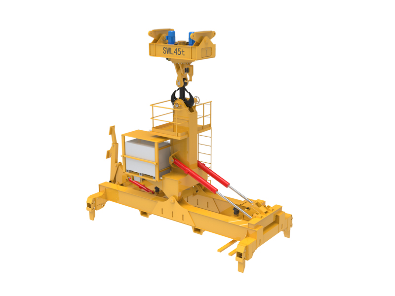 container tipping spreader