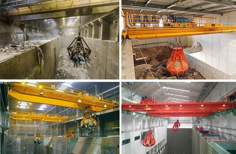 Automated Waste Handling Crane at Waste-to-Energy Plant