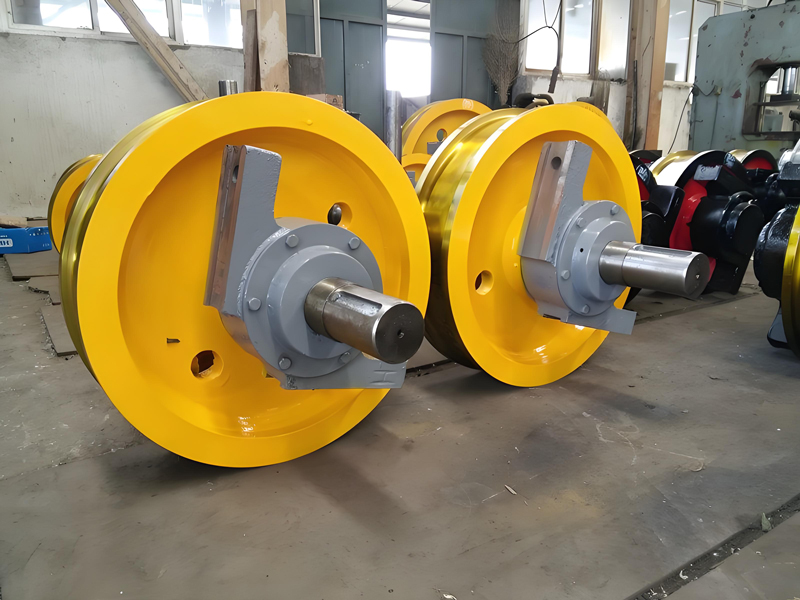 What are the wheels on a crane with open grooves?