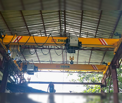 10 tons single girder overhead travelling crane