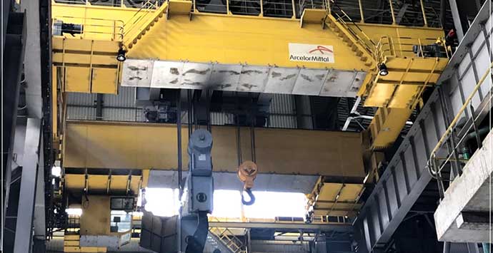 250 Ton Ladle Handling Overhead Crane for Indian Metallurgical Industry