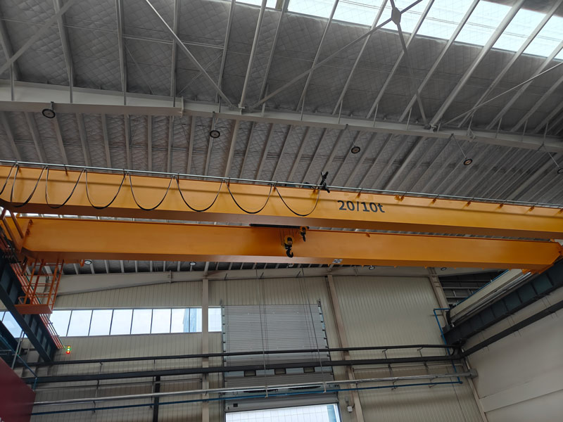 20/10 ton double girder overhead crane with electric hoist