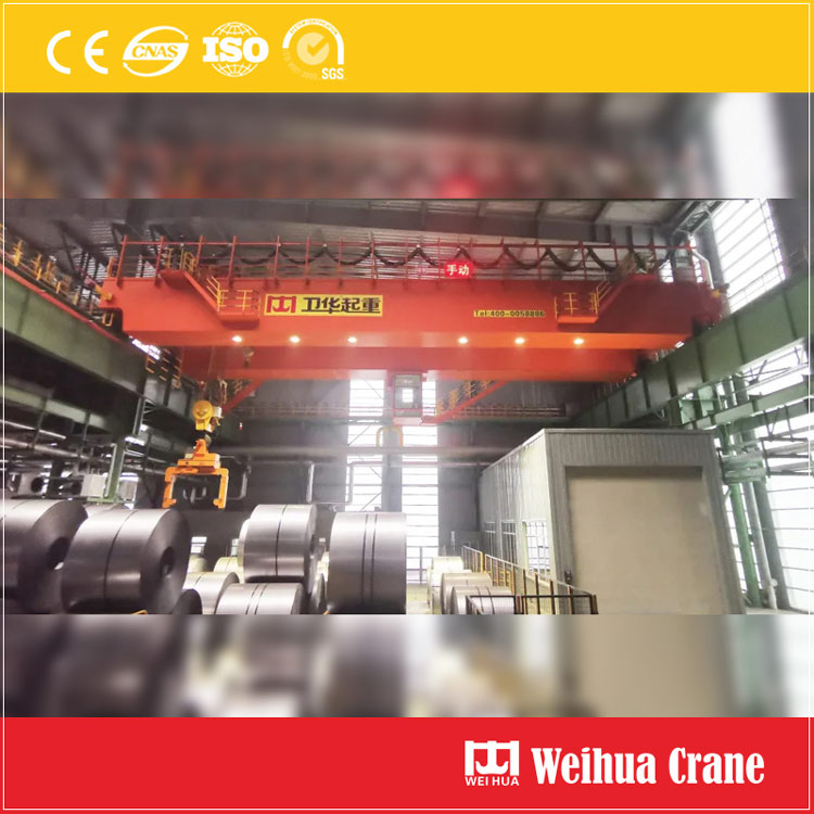 30 Tons Double Girder Overhead Crane for a Steel Coil Yard
