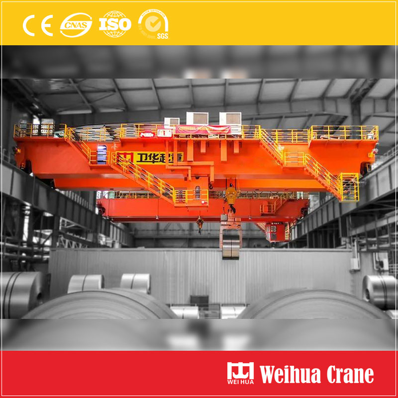 30 tons double girder overhead crane for a steel coil yard