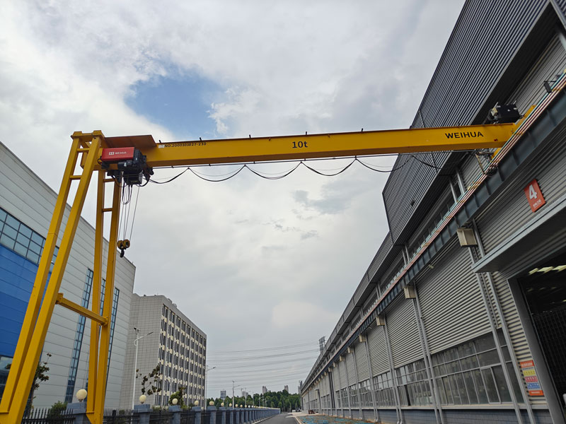 remote control semi gantry crane for warehouse workshop