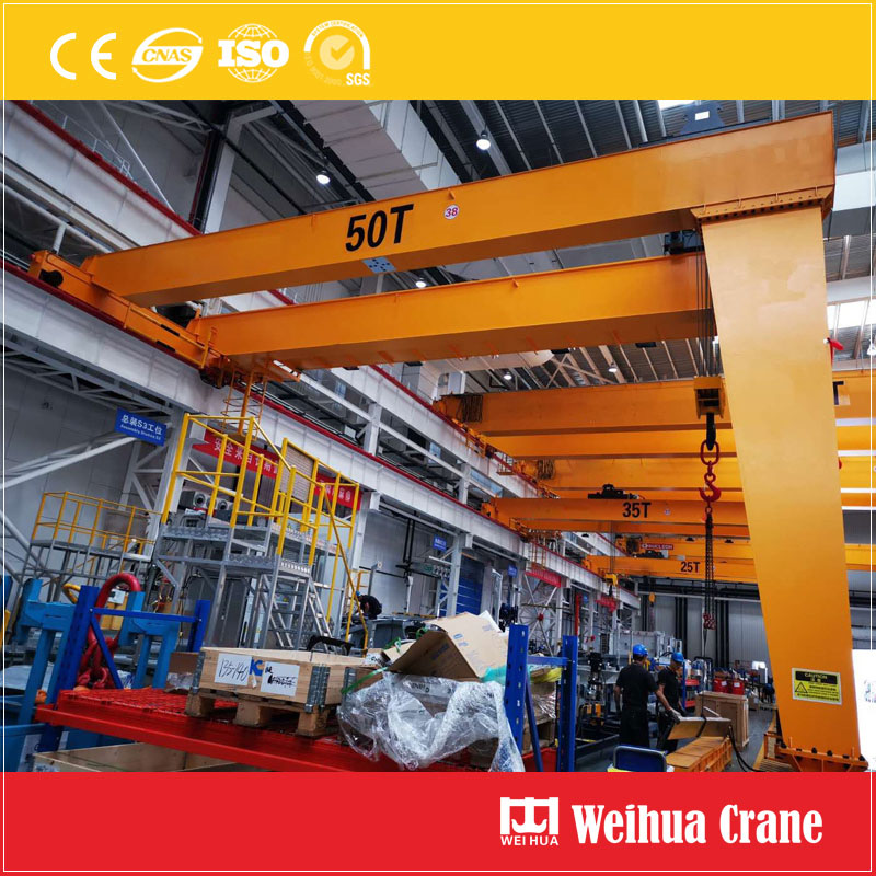 remote control semi gantry crane for warehouse workshop