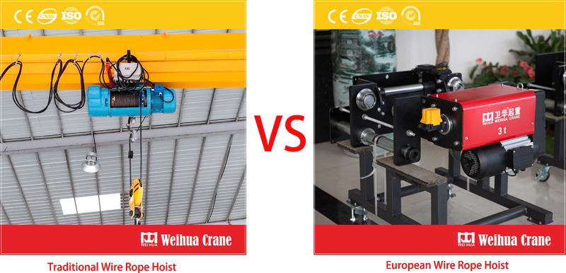 Traditional Wire Rope Hoist vs European Wire Rope Hoist
